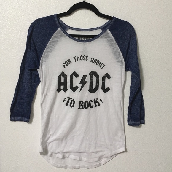 ACDC Tops - AC/DC burnout graphic tee